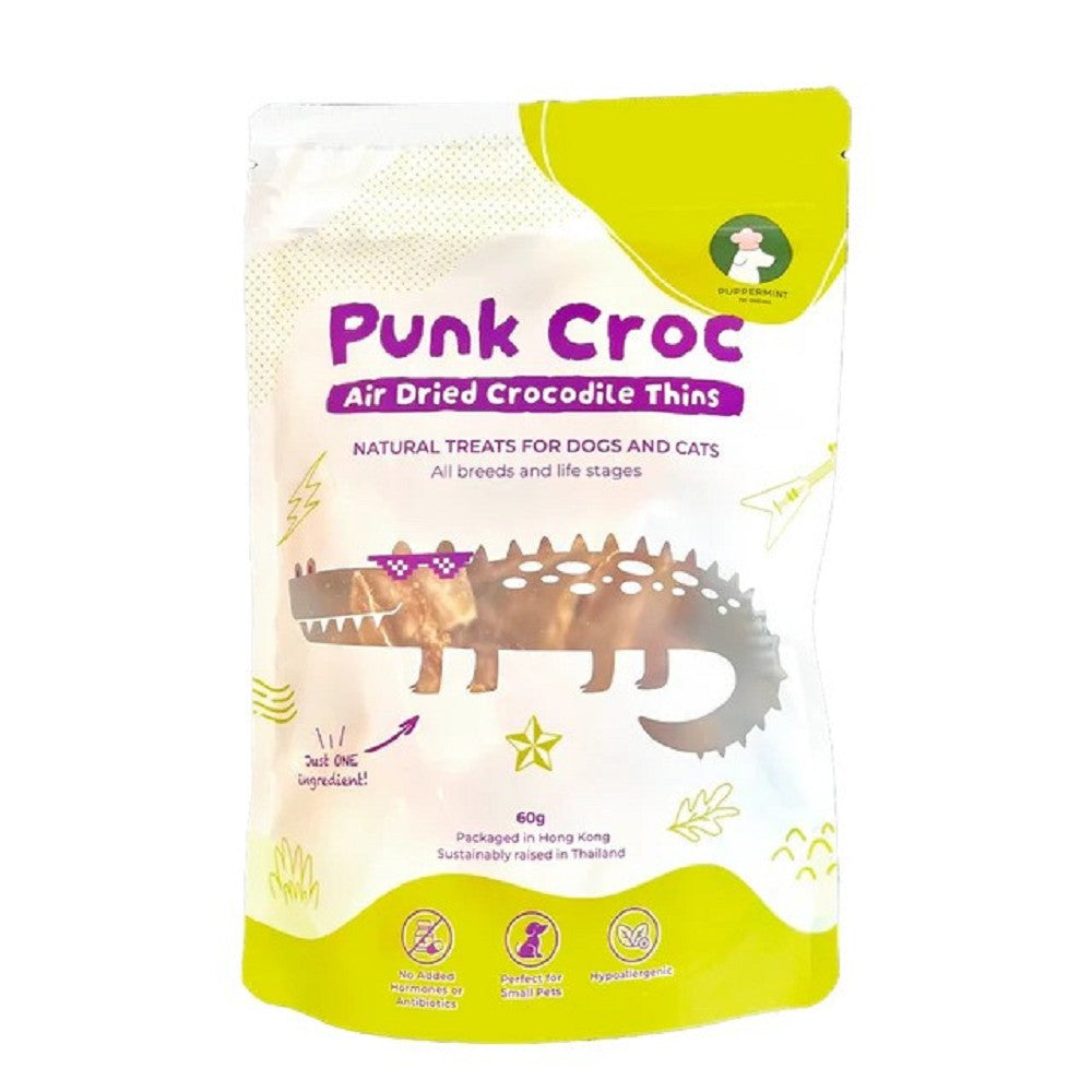 Punk Croc - Air-Dried Crocodile Thins for Dogs & Cats