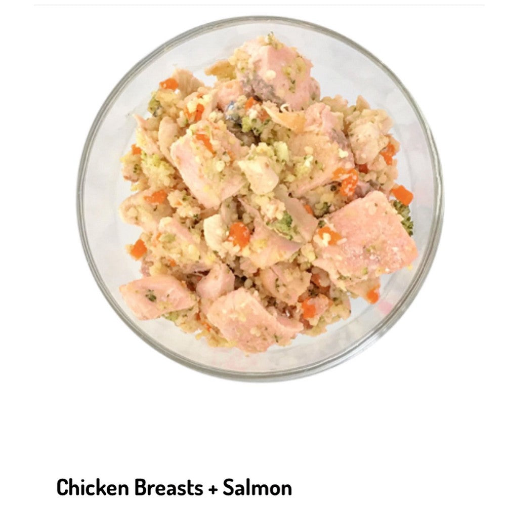 MyHappii - Frozen Fresh Made Hormone-Free Chicken and Norwegian Boneless Salmon Recipe Dog Food