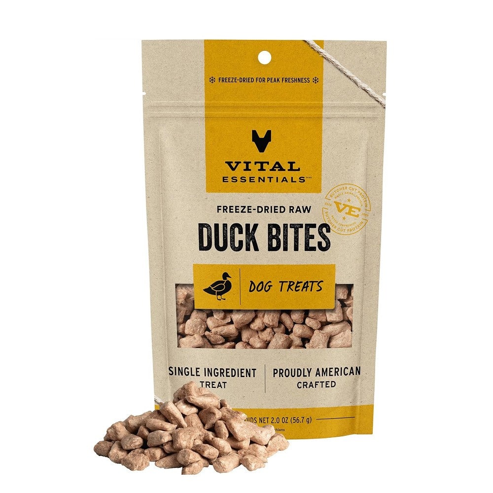 Grain Free Freeze Dried Duck Bites Dog Treats