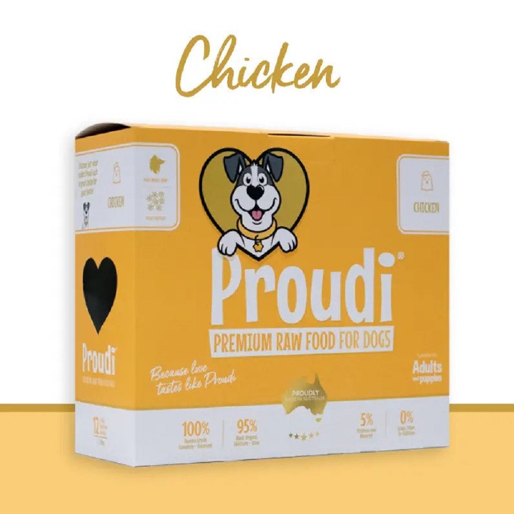 Frozen Single Protein Chicken Raw Dog Food Whiskers N Paws