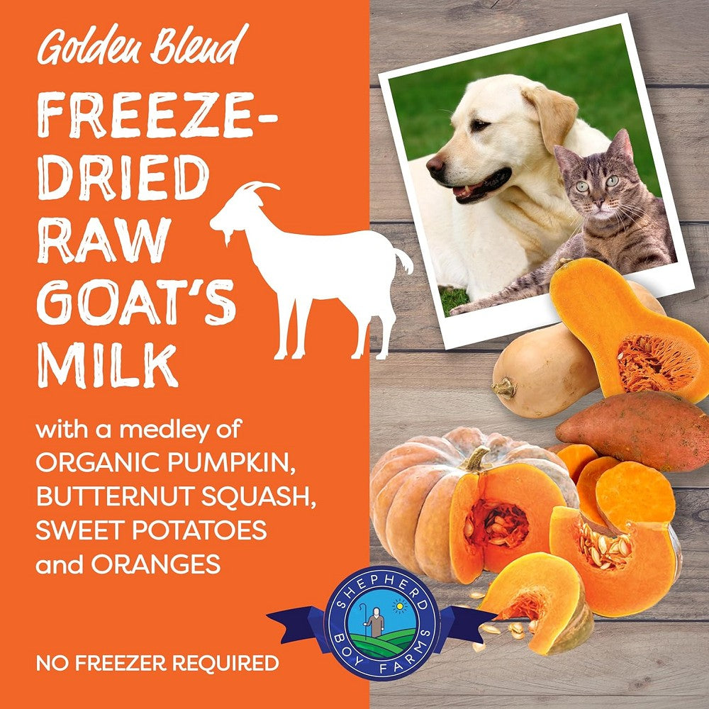 Freeze Dried Raw Goat's Milk Golden Blend for Dogs & Cats