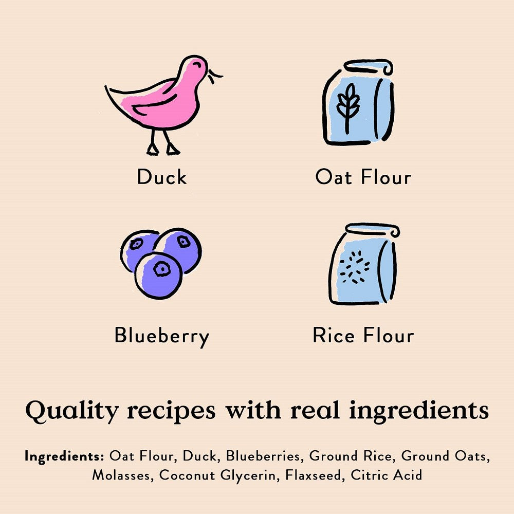 Low Calories Training Treats - Duck & Blueberries Recipe