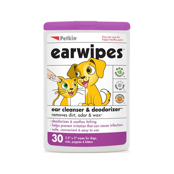 Petkin jumbo ear store wipes