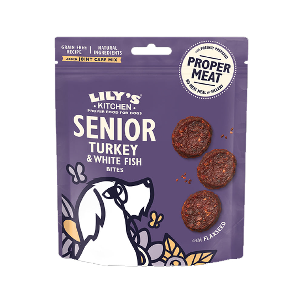 Senior Turkey and White Fish Bites Dog Treats